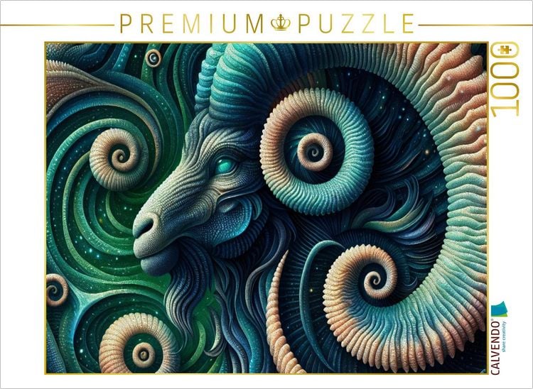 Produktbild: CALVENDO Puzzle Widder im Spiralsturm | 1000 Teile Lege-Gr&ouml;&szlig;e 64x48cm Foto-Puzzle f&uuml;r gl&uuml;ckliche Stunden