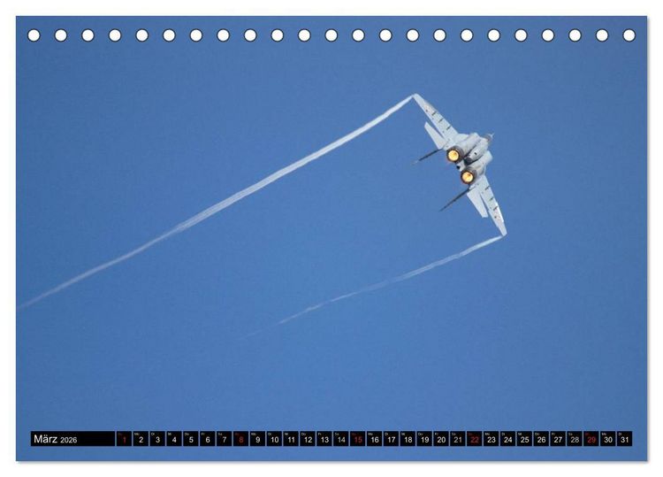 Produktbild: Augenblicke in der Luft: MiG-29 Fulcrum (Tischkalender 2026 DIN A5 quer), CALVENDO Monatskalender