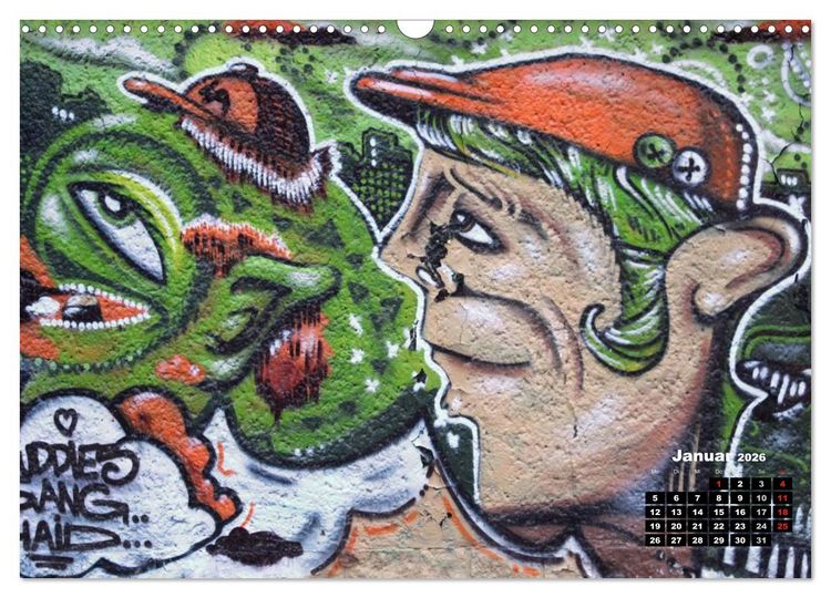 Produktbild: Street-Art 2026 / CH-Version (Wandkalender 2026 DIN A3 quer), CALVENDO Monatskalender