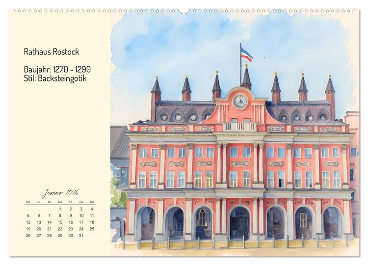 Produktbild: Prunkvolle deutsche Rath&auml;user (Wandkalender 2026 DIN A2 quer), CALVENDO Monatskalender