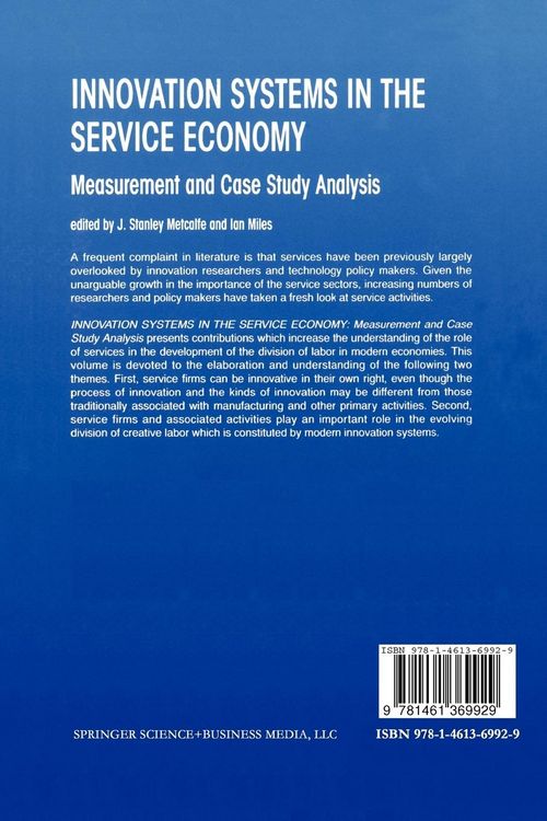 Produktbild: Innovation Systems in the Service Economy