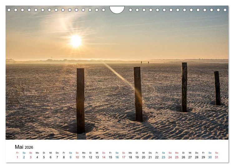 Produktbild: Lichtstimmungen in Sankt Peter-Ording (Wandkalender 2026 DIN A4 quer), CALVENDO Monatskalender