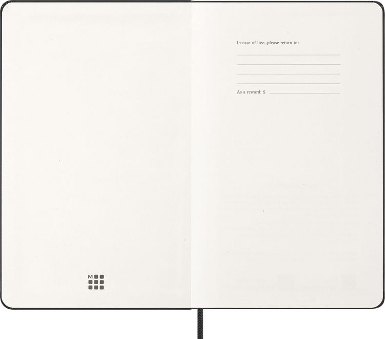 Produktbild: Moleskine 12 Monate Wochen Notizkaledner 2027, Large/A5, 1 Wo = 1 Seite, rechts linierte Seite, fester Einband, Schwarz