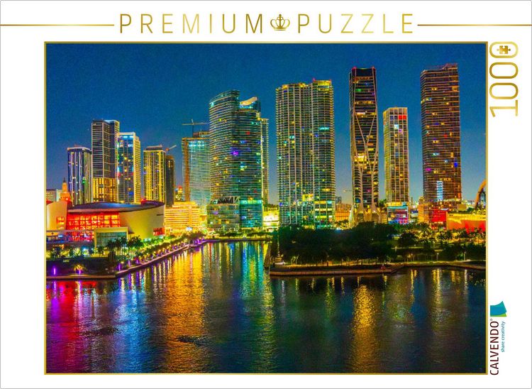Produktbild: CALVENDO Puzzle Miami, Florida | 1000 Teile Lege-Gr&ouml;&szlig;e 64x48cm Foto-Puzzle f&uuml;r gl&uuml;ckliche Stunden
