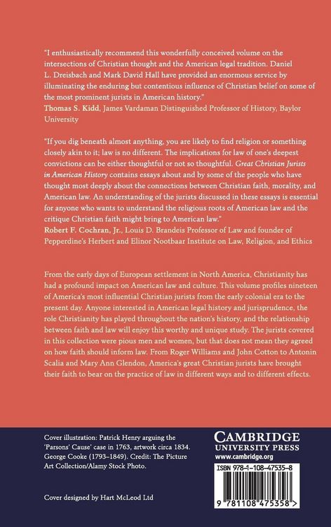 Produktbild: Great Christian Jurists in American History