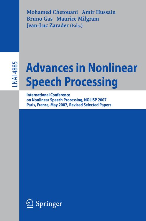 Produktbild: Advances in Nonlinear Speech Processing