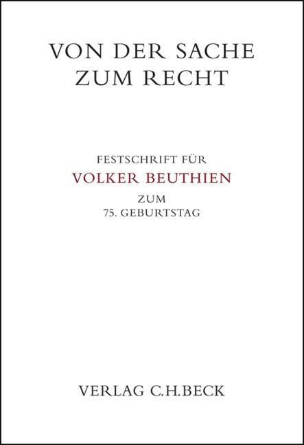 Produktbild: Von der Sache zum Recht