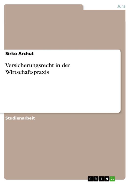 Produktbild: Versicherungsrecht in der Wirtschaftspraxis