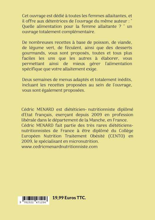 Produktbild: Mes recettes faciles pour la femme allaitante.