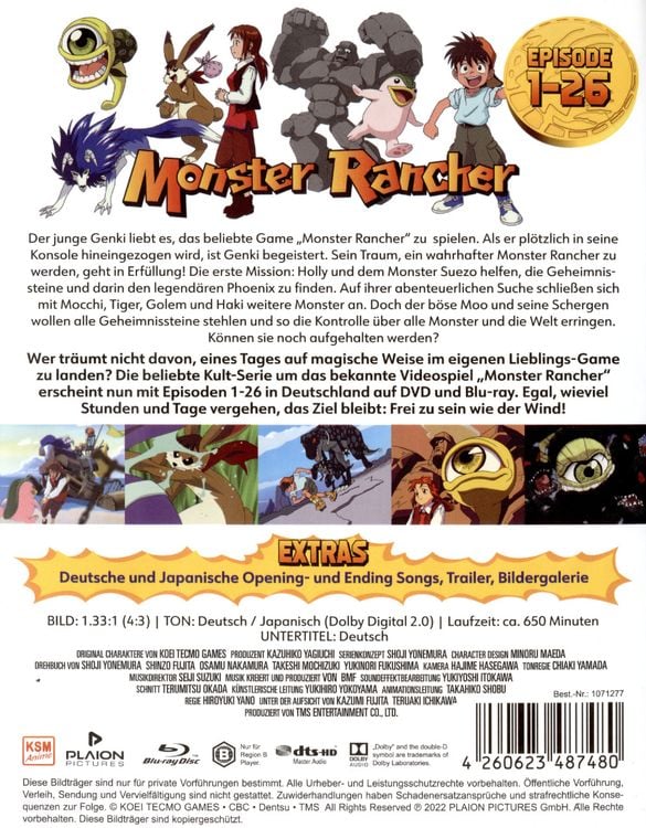 Produktbild: Monster Rancher Vol. 1 (Ep. 1-26) im Sammelschuber [2 BRs]