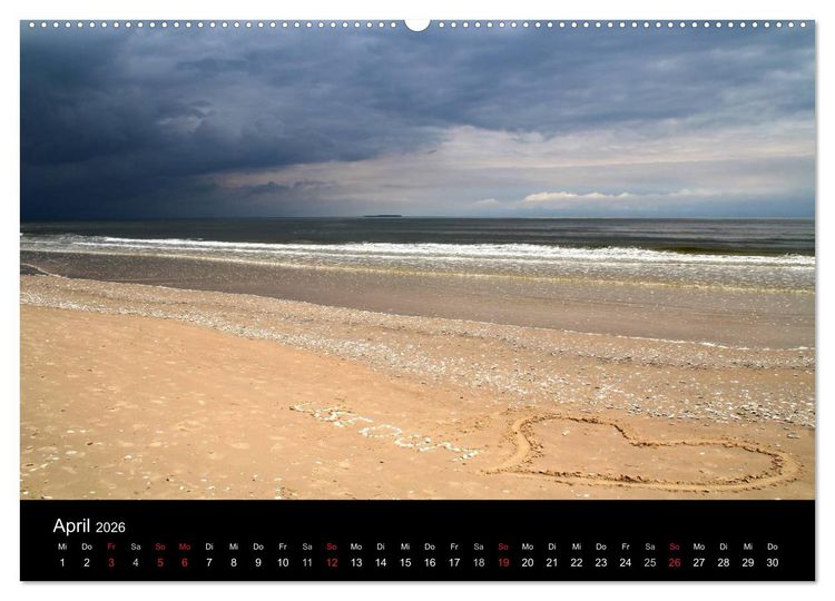 Produktbild: Usedom 2026 (Wandkalender 2026 DIN A2 quer), CALVENDO Monatskalender