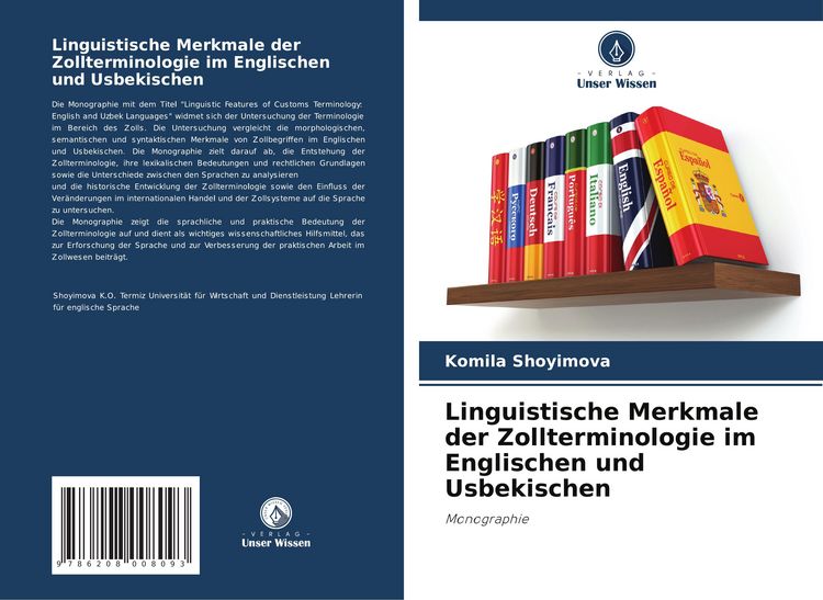 Produktbild: Linguistische Merkmale der Zollterminologie im Englischen und Usbekischen