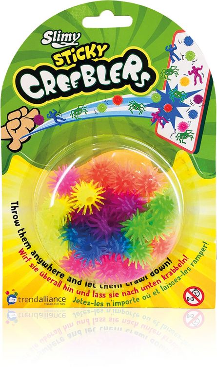 Produktbild: Slimy Sticky Creeblers - 36 Blister - je 12 Stk. 3fach sort.