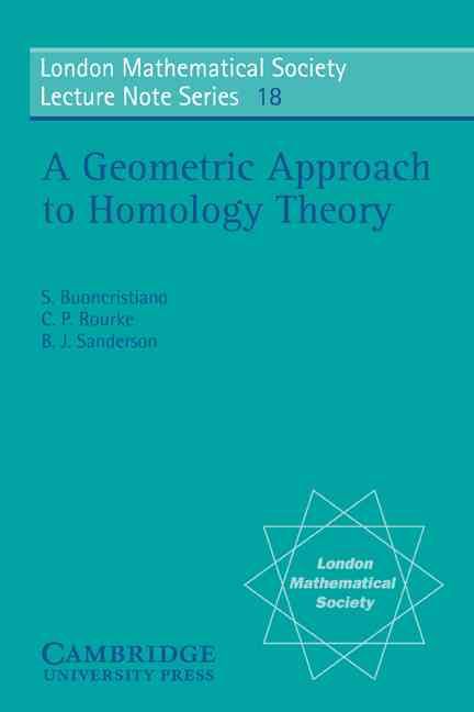 Produktbild: A Geometric Approach to Homology Theory