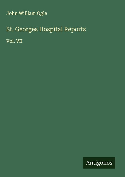 Produktbild: St. Georges Hospital Reports