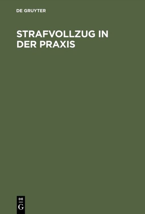 Produktbild: Strafvollzug in der Praxis