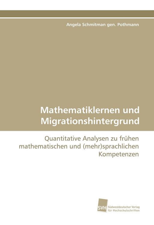 Produktbild: Mathematiklernen und Migrationshintergrund