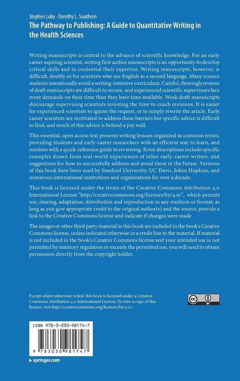 Produktbild: The Pathway to Publishing: A Guide to Quantitative Writing in the Health Sciences