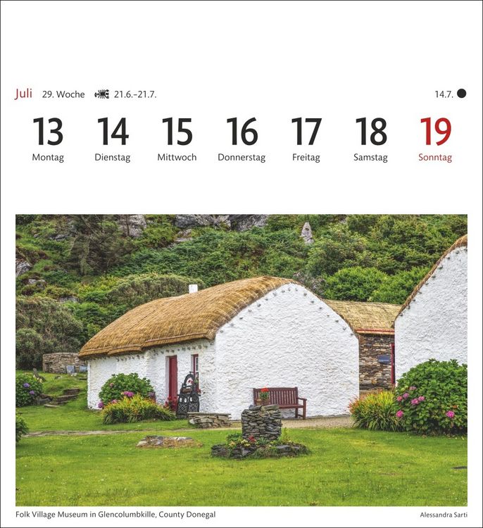 Produktbild: Irland Sehnsuchtskalender 2026 - Wochenkalender mit 53 Postkarten