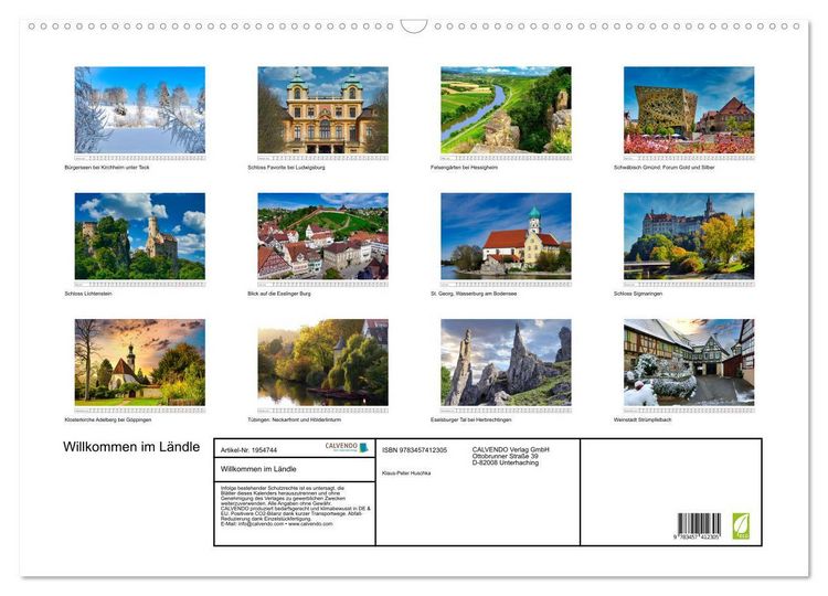 Produktbild: Willkommen im L&auml;ndle (Wandkalender 2026 DIN A2 quer), CALVENDO Monatskalender