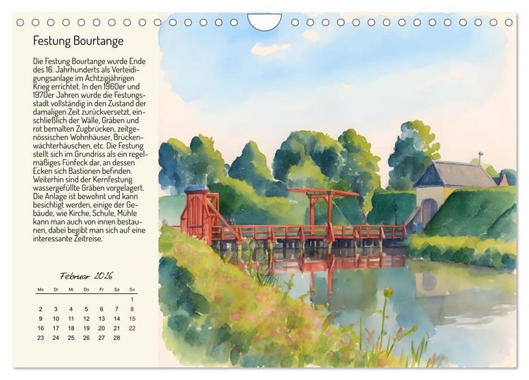 Produktbild: Romantische Reise durch die Niederlande (Wandkalender 2026 DIN A4 quer), CALVENDO Monatskalender