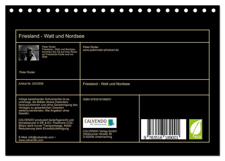 Produktbild: Friesland - Watt und Nordsee (Tischkalender 2026 DIN A5 quer), CALVENDO Monatskalender