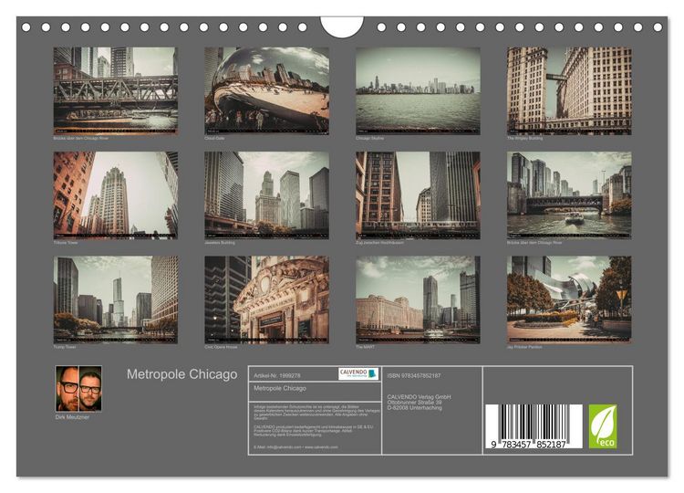 Produktbild: Metropole Chicago (Wandkalender 2026 DIN A4 quer), CALVENDO Monatskalender