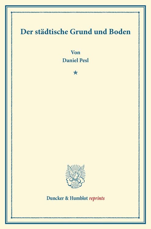 Produktbild: Der st&auml;dtische Grund und Boden.
