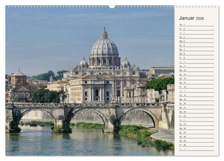 Produktbild: Rom - Die Ewige Stadt (hochwertiger Premium Wandkalender 2026 DIN A2 quer), Kunstdruck in Hochglanz