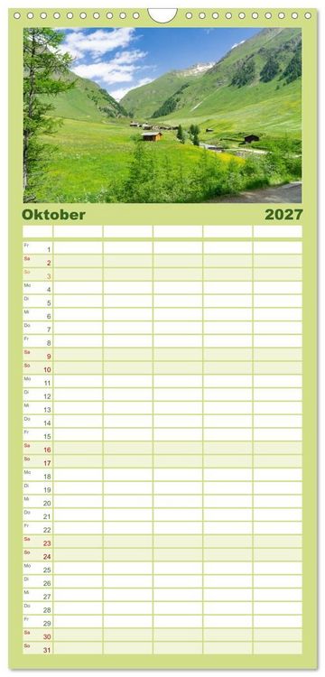 Produktbild: Familienplaner 2027 - S&uuml;dtirol - Traumhafte Berge und Seen im Norden Italiens mit 5 Spalten (Wandkalender, 21 x 45 cm) CALVENDO