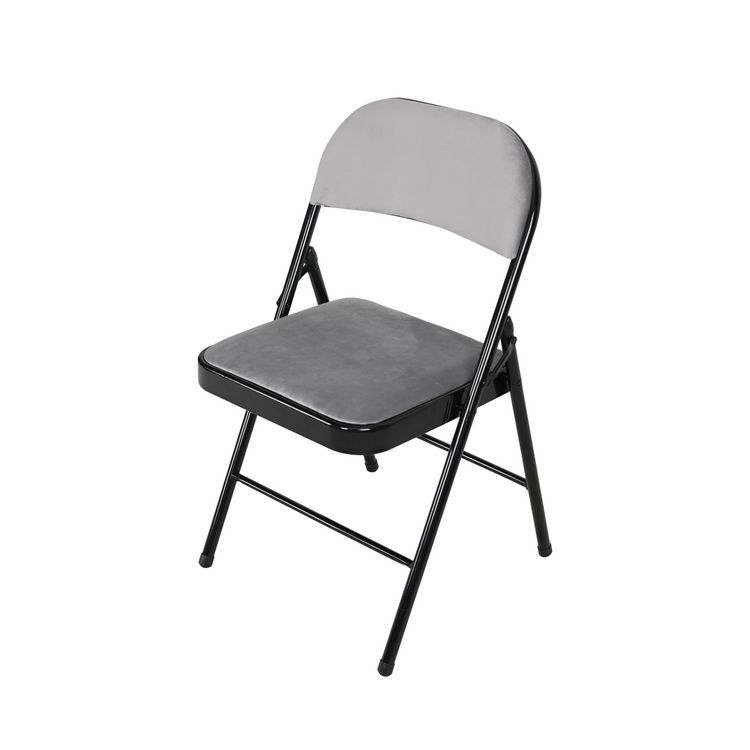 Produktbild: HTI-Living Klappstuhl Wedigo Velvet Grau Klappstuhl Wedigo Velvet Grau