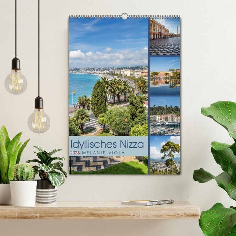 Produktbild: Idyllisches Nizza (Wandkalender 2026 DIN A2 hoch), CALVENDO Monatskalender