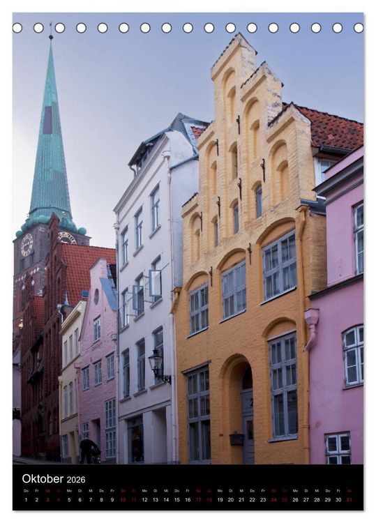 Produktbild: L&uuml;beck - Hansesch&ouml;nheit in Insellage (Tischkalender 2026 DIN A5 hoch), CALVENDO Monatskalender
