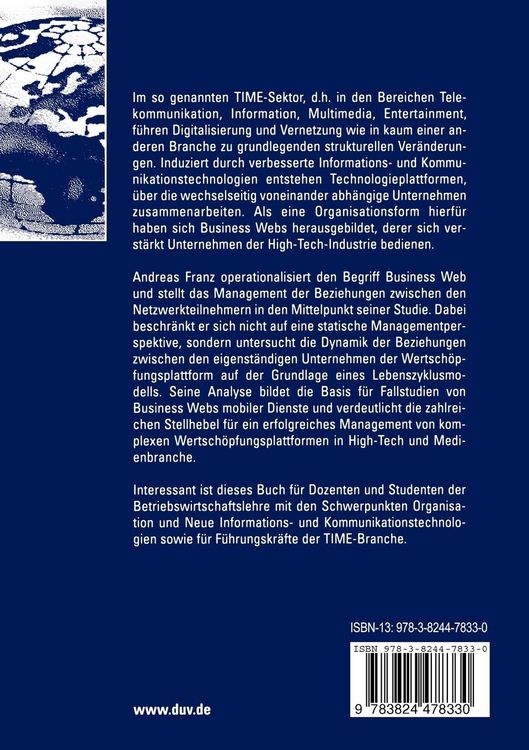 Produktbild: Management von Business Webs