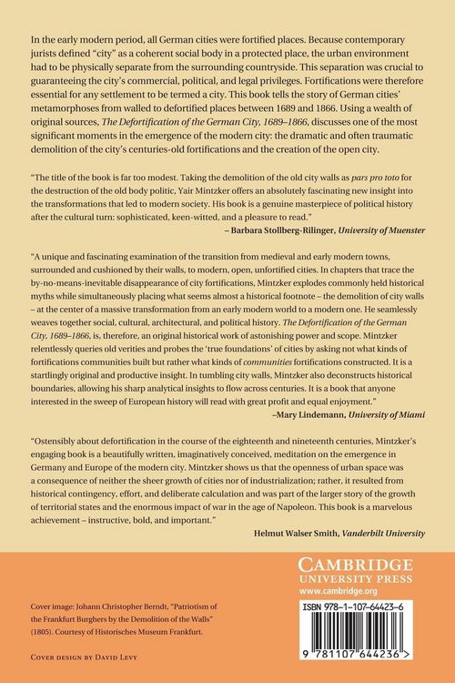 Produktbild: The Defortification of the German City, 1689 1866