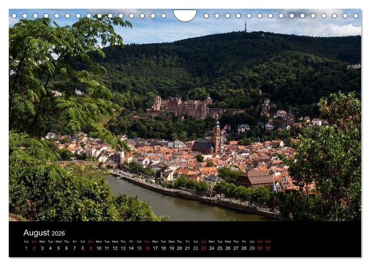 Produktbild: Heidelberg - Views of a City (Wall Calendar 2026 DIN A4 landscape), CALVENDO 12 Month Wall Calendar