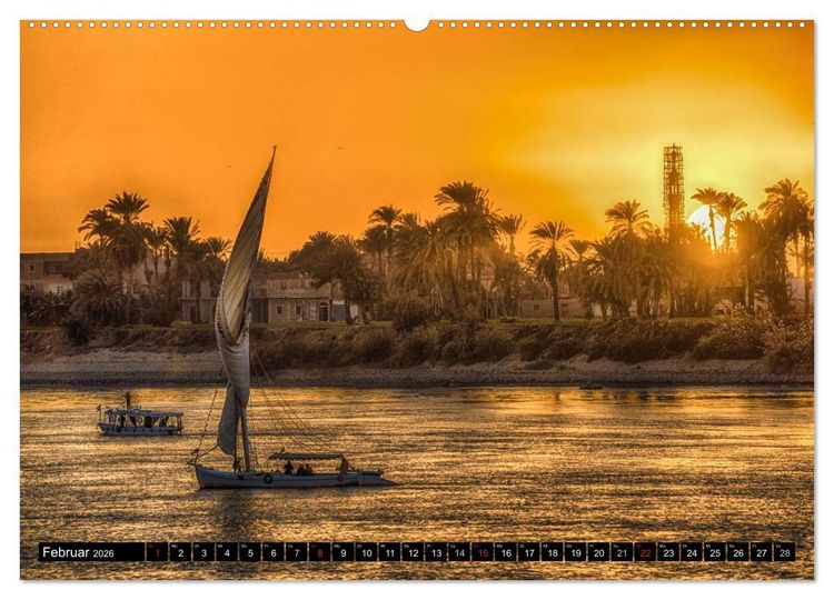 Produktbild: Abenteuer auf dem Nil. Eine Reise von Luxor nach Abu Simbel (hochwertiger Premium Wandkalender 2026 DIN A2 quer), Kunstdruck in Hochglanz
