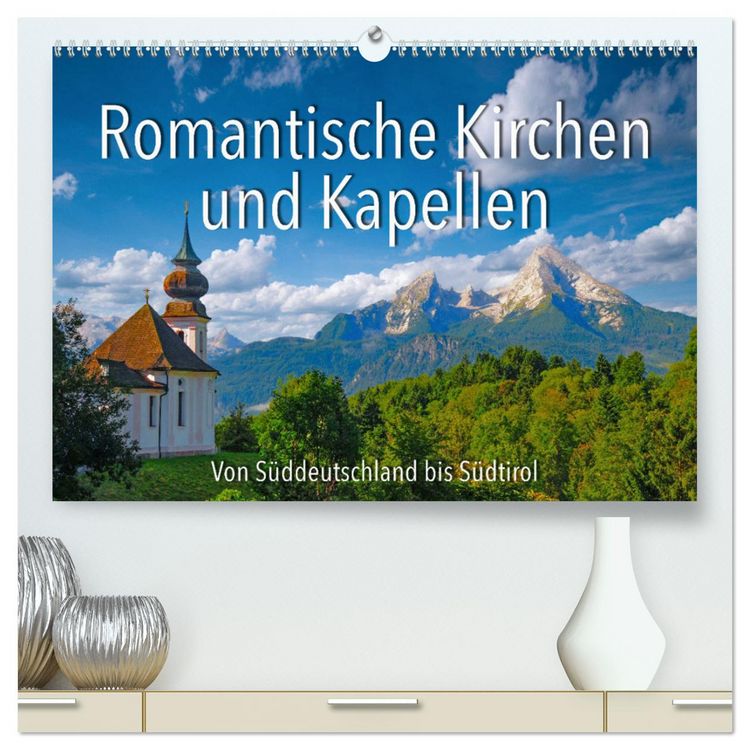 Produktbild: Romantische Kirchen und Kapellen (hochwertiger Premium Wandkalender 2026 DIN A2 quer), Kunstdruck in Hochglanz