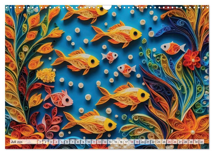 Produktbild: Zauberhafte Papierwelten - Meditation & Inspiration (Wandkalender 2026 DIN A3 quer), CALVENDO Monatskalender