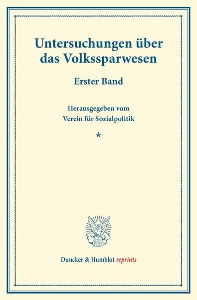 Produktbild: Untersuchungen &uuml;ber das Volkssparwesen.
