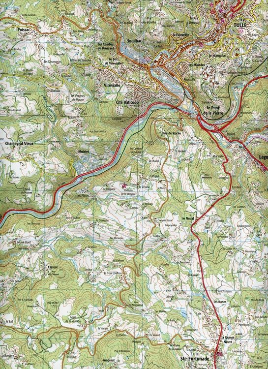 Produktbild: Tulle.Donzenac.Gorges de la V&eacute;z&egrave;re 1:25 000