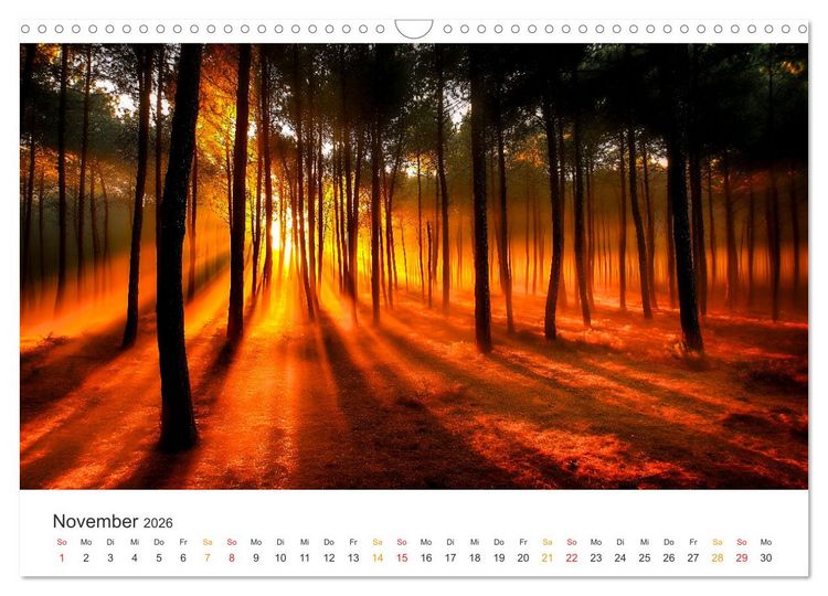 Produktbild: Die Sch&ouml;nheit der Sonne (Wandkalender 2026 DIN A3 quer), CALVENDO Monatskalender