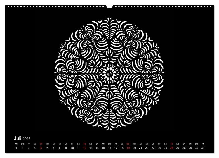 Produktbild: Entspannung und Ruhe durch Mandalas (hochwertiger Premium Wandkalender 2026 DIN A2 quer), Kunstdruck in Hochglanz