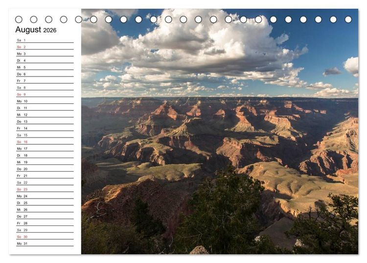 Produktbild: Faszination Grand Canyon (Tischkalender 2026 DIN A5 quer), CALVENDO Monatskalender