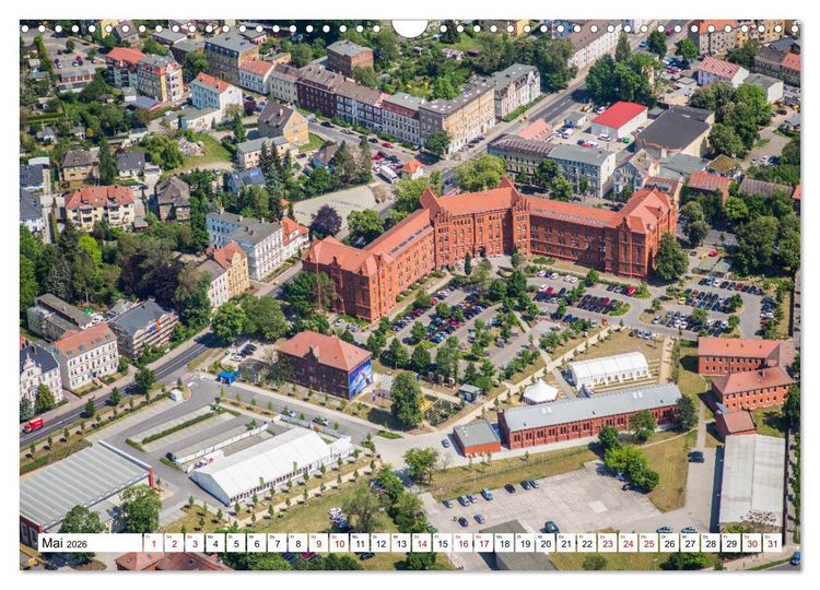 Produktbild: Lutherstadt Wittenberg - Stadt der Reformation aus der Vogelperspektive (Wandkalender 2026 DIN A3 quer), CALVENDO Monatskalender