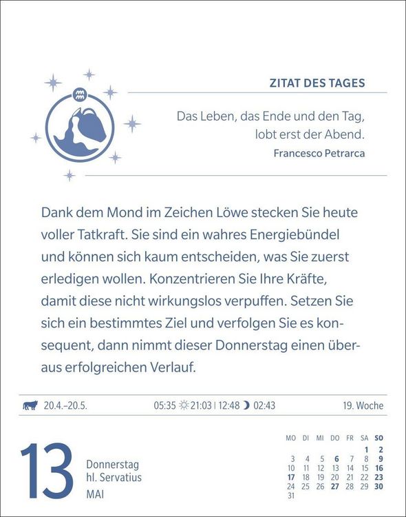 Produktbild: Wassermann Sternzeichenkalender 2027 - Tagesabrei&szlig;kalender - Ihr Horoskop f&uuml;r jeden Tag