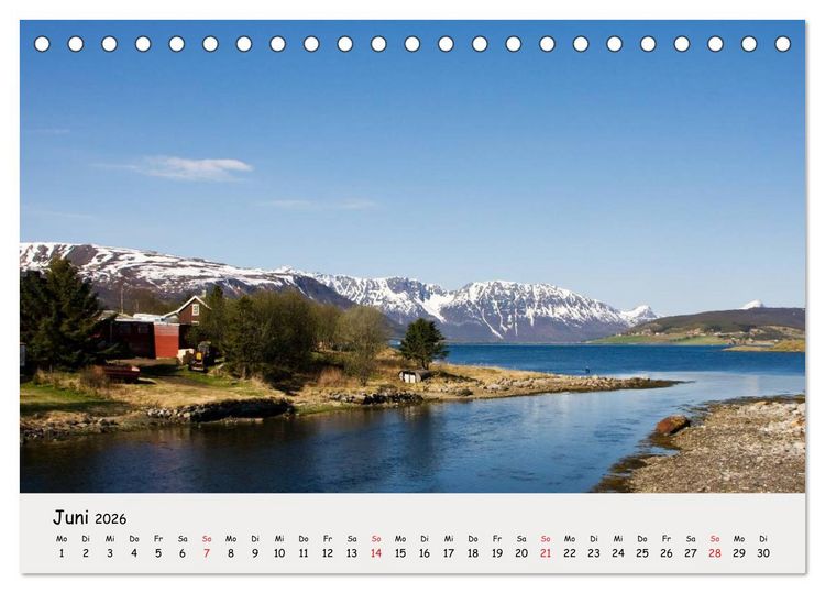 Produktbild: Auf dem Weg zum Nordkap (Tischkalender 2026 DIN A5 quer), CALVENDO Monatskalender