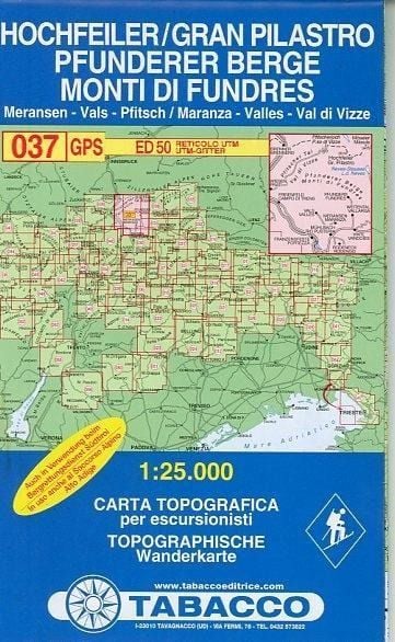 Produktbild: Tabacco Wandern 1 : 25 000 Pfunderer Berge Hochfeiler