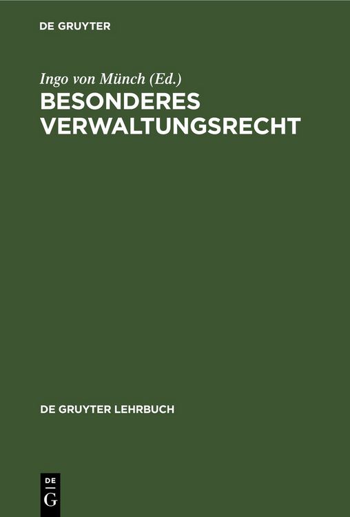 Produktbild: Besonderes Verwaltungsrecht