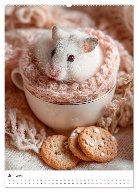 Produktbild: Hamster - s&uuml;&szlig;e Tiere zum Verlieben (hochwertiger Premium Wandkalender 2026 DIN A2 hoch), Kunstdruck in Hochglanz